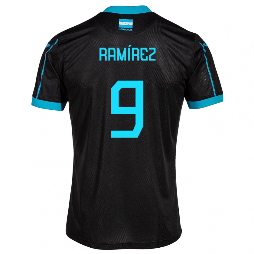 Kandiny Uomo Maglia Honduras Truimali Ramírez #9 Nero Kit Gara Away 24-26 Maglietta