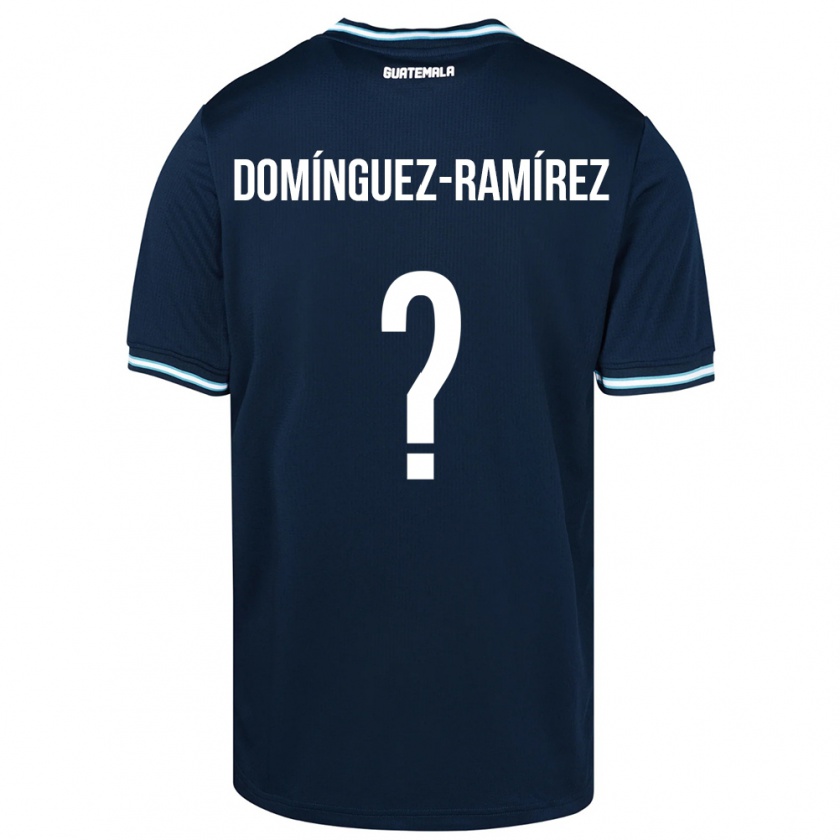 Kandiny Hombre Camiseta Guatemala Marco Domínguez-Ramírez #0 Azul 2ª Equipación 24-26 La Camisa