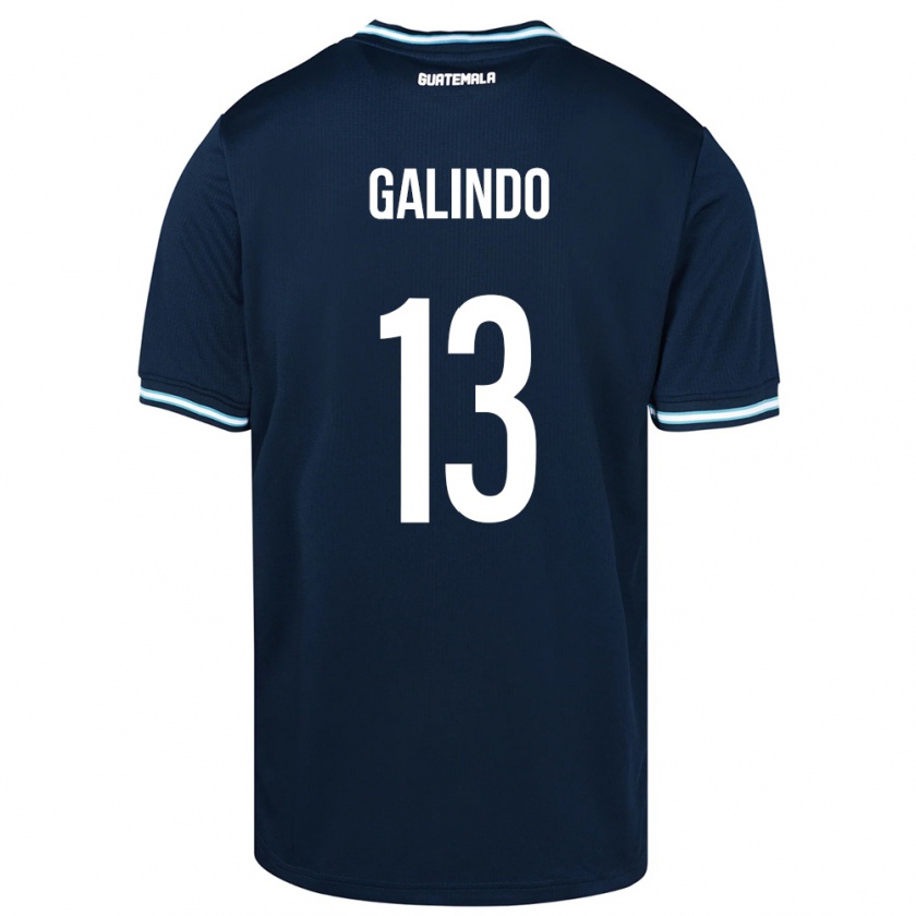 Kandiny Herren Guatemala Alejandro Galindo #13 Blau Auswärtstrikot Trikot 24-26 T-Shirt Österreich