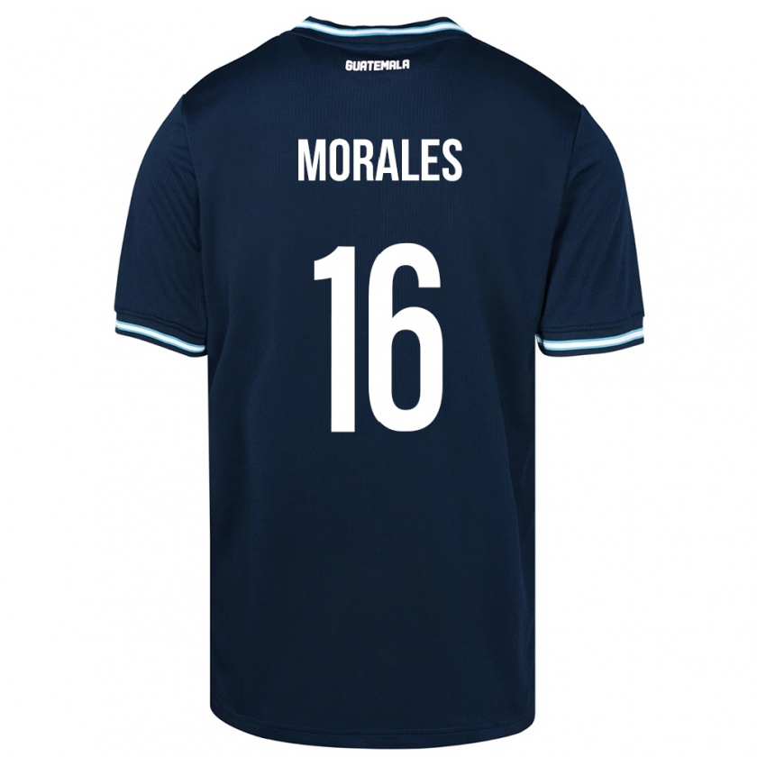 Kandiny Herren Guatemala José Morales #16 Blau Auswärtstrikot Trikot 24-26 T-Shirt Österreich