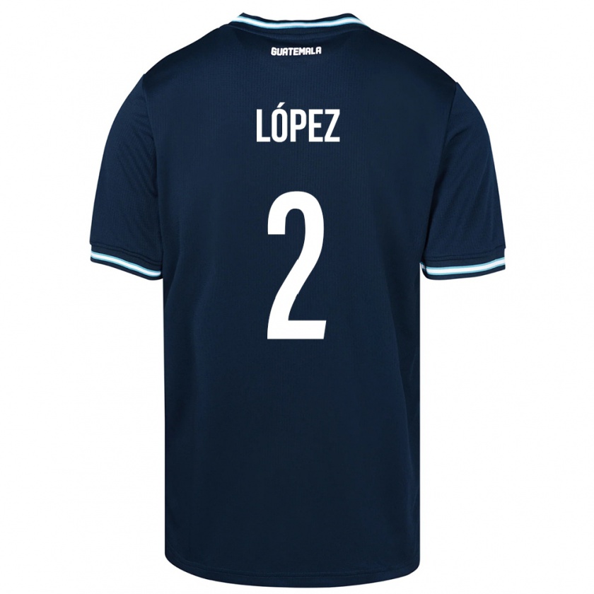 Kandiny Heren Guatemala Francisco López #2 Blauw Uitshirt Uittenue 24-26 T-Shirt België