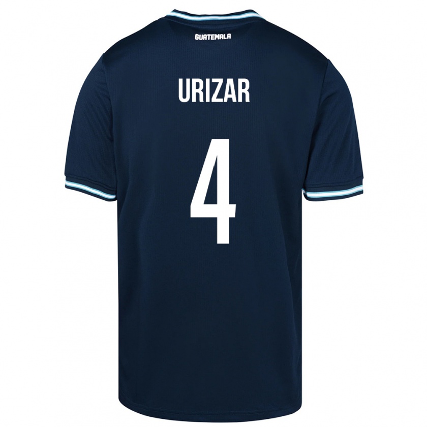 Kandiny Heren Guatemala Jeshua Urizar #4 Blauw Uitshirt Uittenue 24-26 T-Shirt