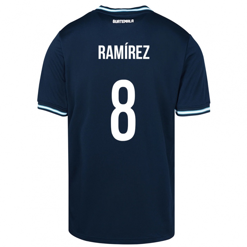 Kandiny Heren Guatemala Dennis Ramírez #8 Blauw Uitshirt Uittenue 24-26 T-Shirt België