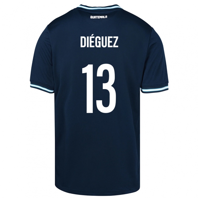 Kandiny Heren Guatemala Jonathan Diéguez #13 Blauw Uitshirt Uittenue 24-26 T-Shirt