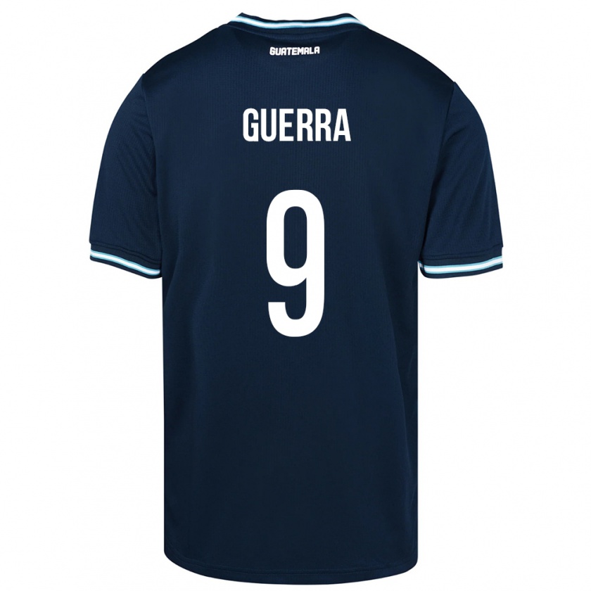 Kandiny Hombre Camiseta Guatemala Oseas Guerra #9 Azul 2ª Equipación 24-26 La Camisa