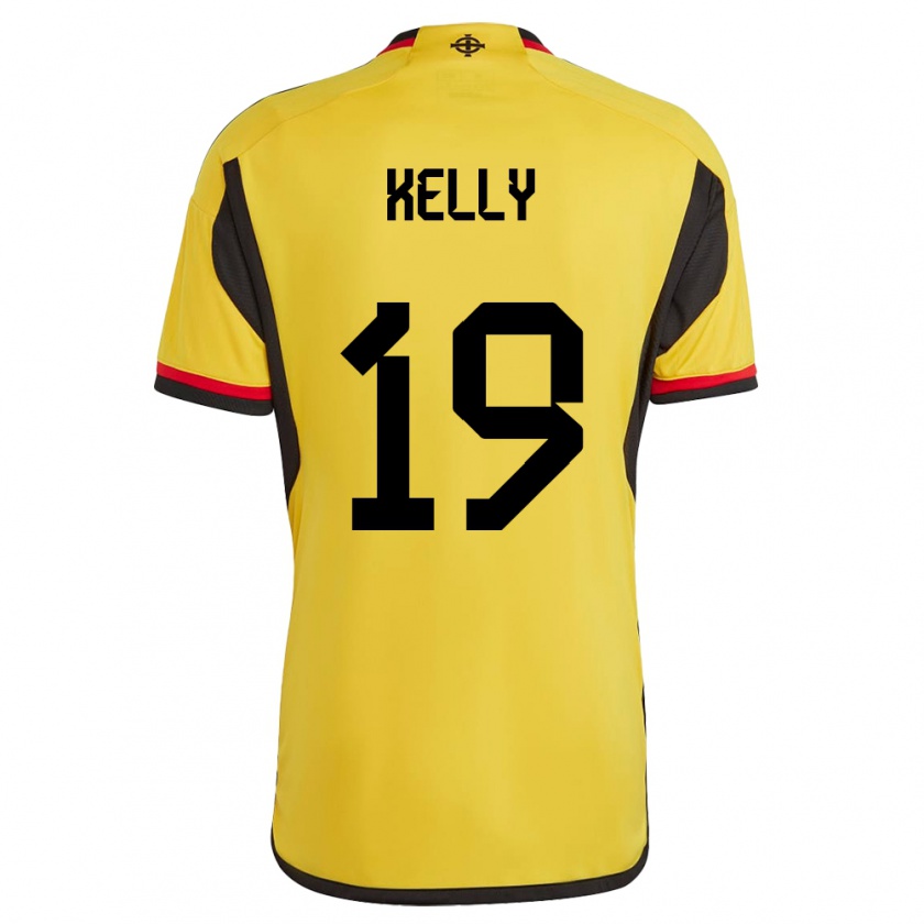 Kandiny Herren Nordirland Oscar Kelly #19 Weiß Auswärtstrikot Trikot 24-26 T-Shirt Österreich