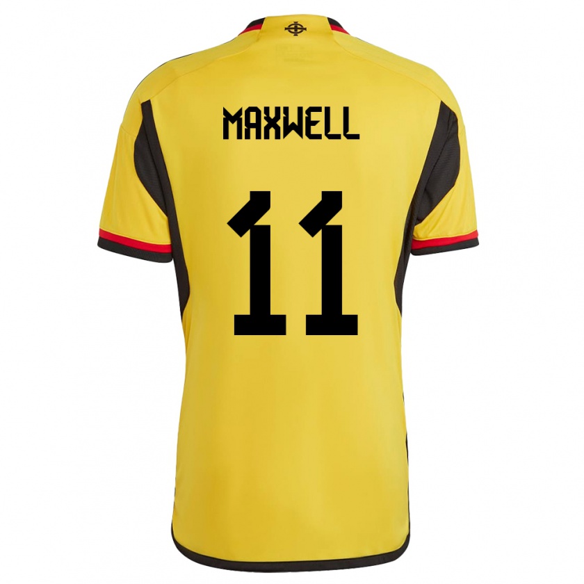 Kandiny Uomo Maglia Irlanda Del Nord Danielle Maxwell #11 Bianco Kit Gara Away 24-26 Maglietta