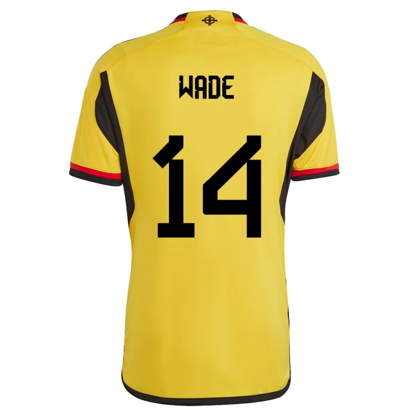 Kandiny Herren Nordirland Lauren Wade #14 Weiß Auswärtstrikot Trikot 24-26 T-Shirt Österreich