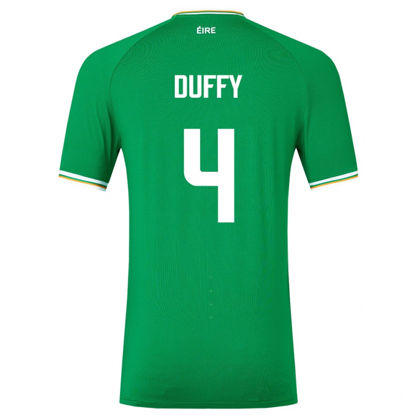 Kandiny Donna Maglia Irlanda Shane Duffy #4 Verde Kit Gara Home 24-26 Maglietta