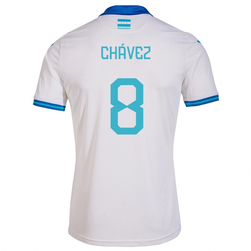 Kandiny Dames Honduras Gerson Chávez #8 Wit Thuisshirt Thuistenue 24-26 T-Shirt