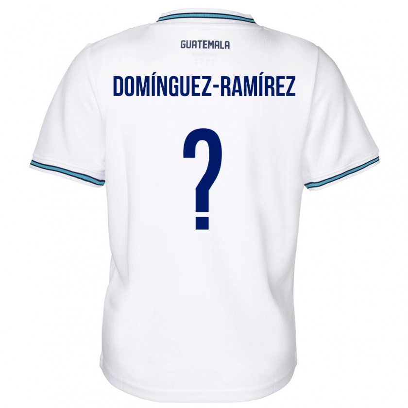 Kandiny Mujer Camiseta Guatemala Marco Domínguez-Ramírez #0 Blanco 1ª Equipación 24-26 La Camisa