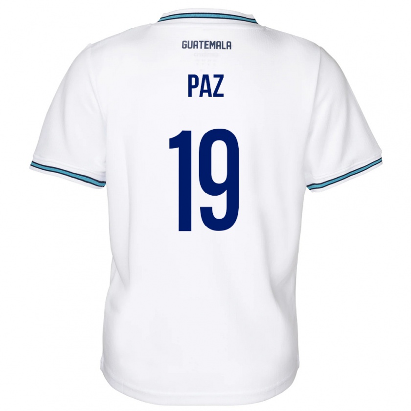 Kandiny Mujer Camiseta Guatemala Vidal Paz #19 Blanco 1ª Equipación 24-26 La Camisa