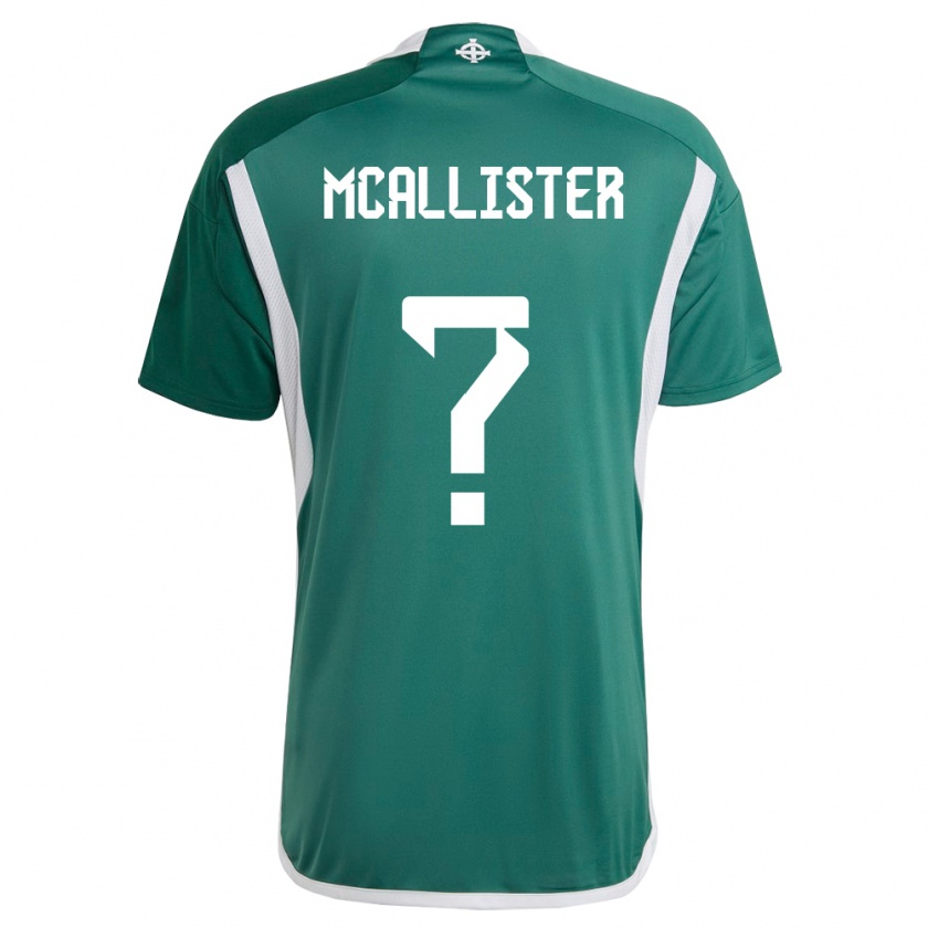 Kandiny Dames Noord-Ierland Sean Mcallister #0 Groente Thuisshirt Thuistenue 24-26 T-Shirt