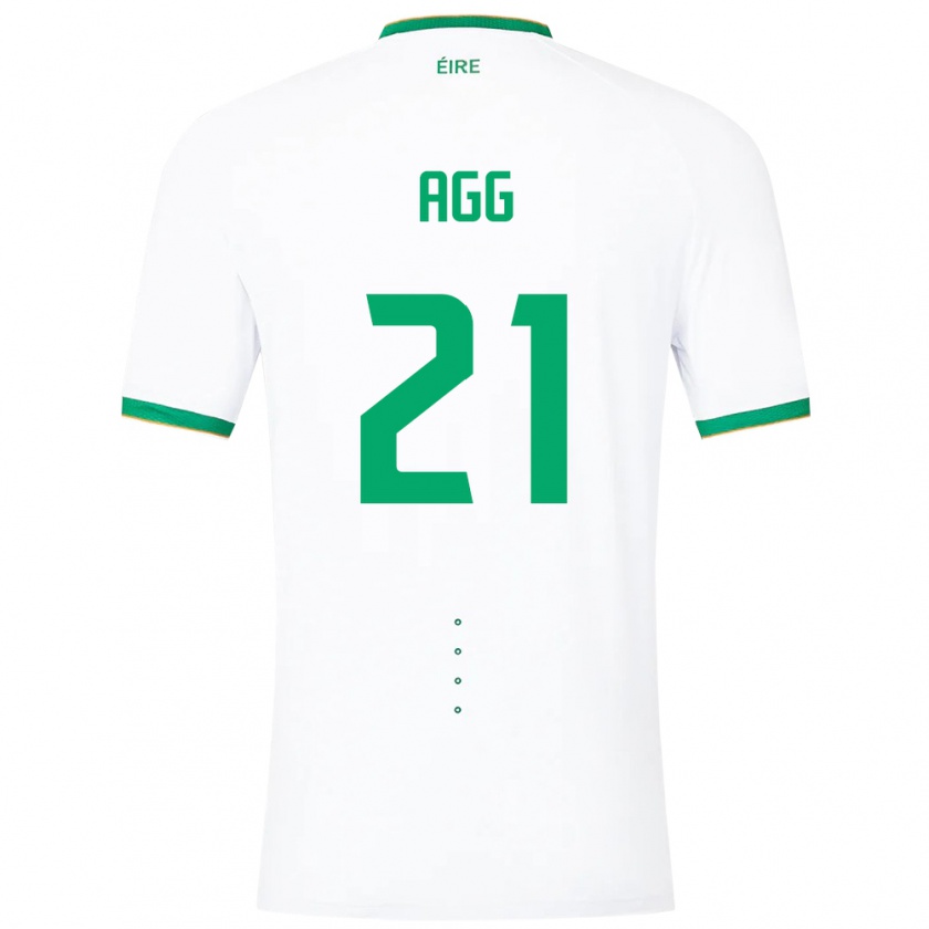 Kandiny Donna Maglia Irlanda Lily Agg #21 Bianco Kit Gara Away 24-26 Maglietta