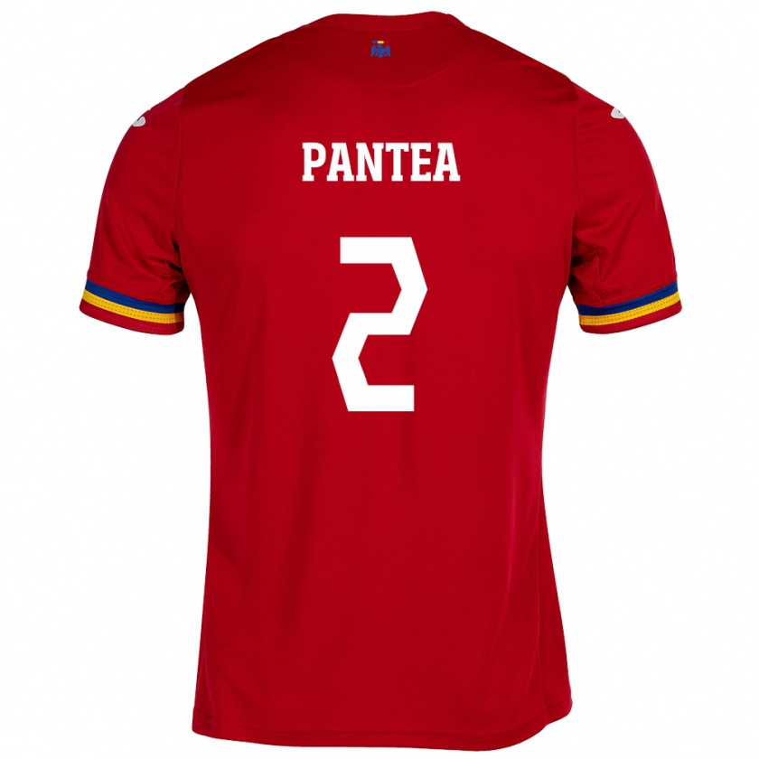 Kandiny Damen Rumänische Alexandru Pantea #2 Rot Auswärtstrikot Trikot 24-26 T-Shirt Österreich