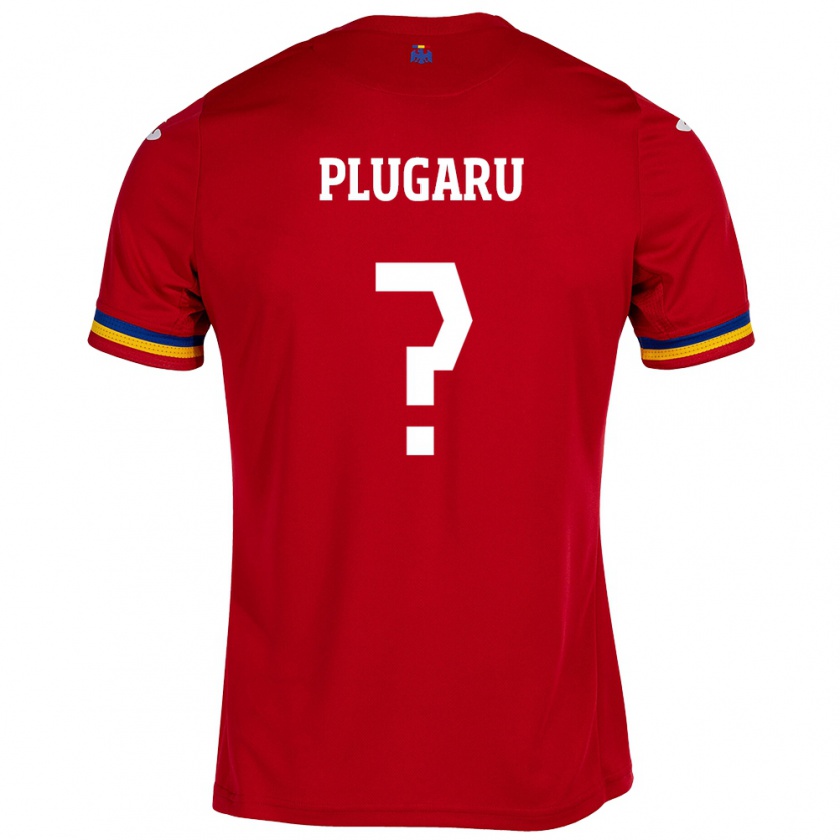 Kandiny Donna Maglia Romania Răzvan Plugaru #0 Rosso Kit Gara Away 24-26 Maglietta