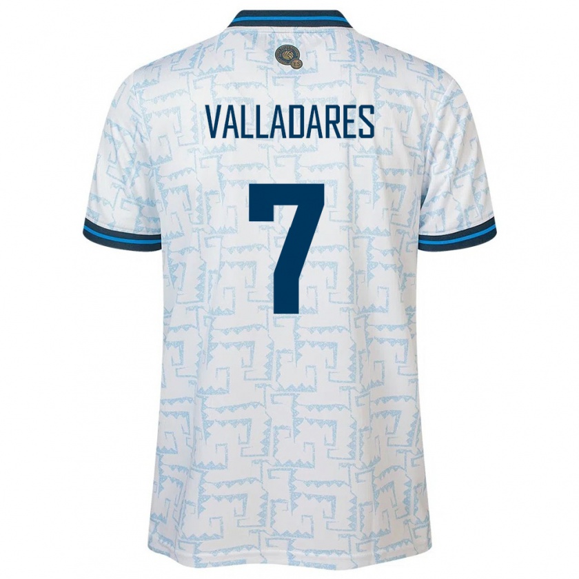 Kandiny Donna Maglia El Salvador Jefferson Valladares #7 Bianco Kit Gara Away 24-26 Maglietta