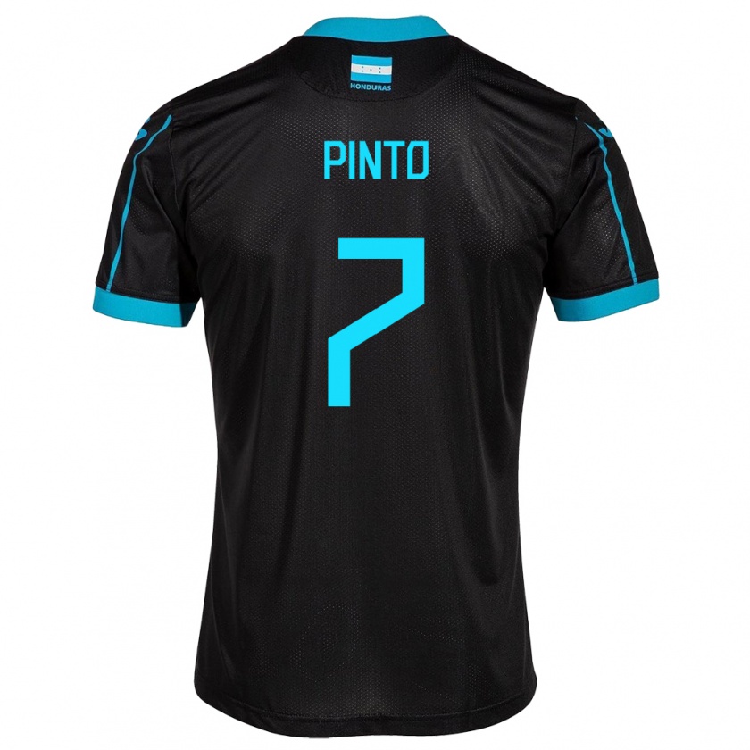 Kandiny Damen Honduras José Pinto #7 Schwarz Auswärtstrikot Trikot 24-26 T-Shirt Österreich