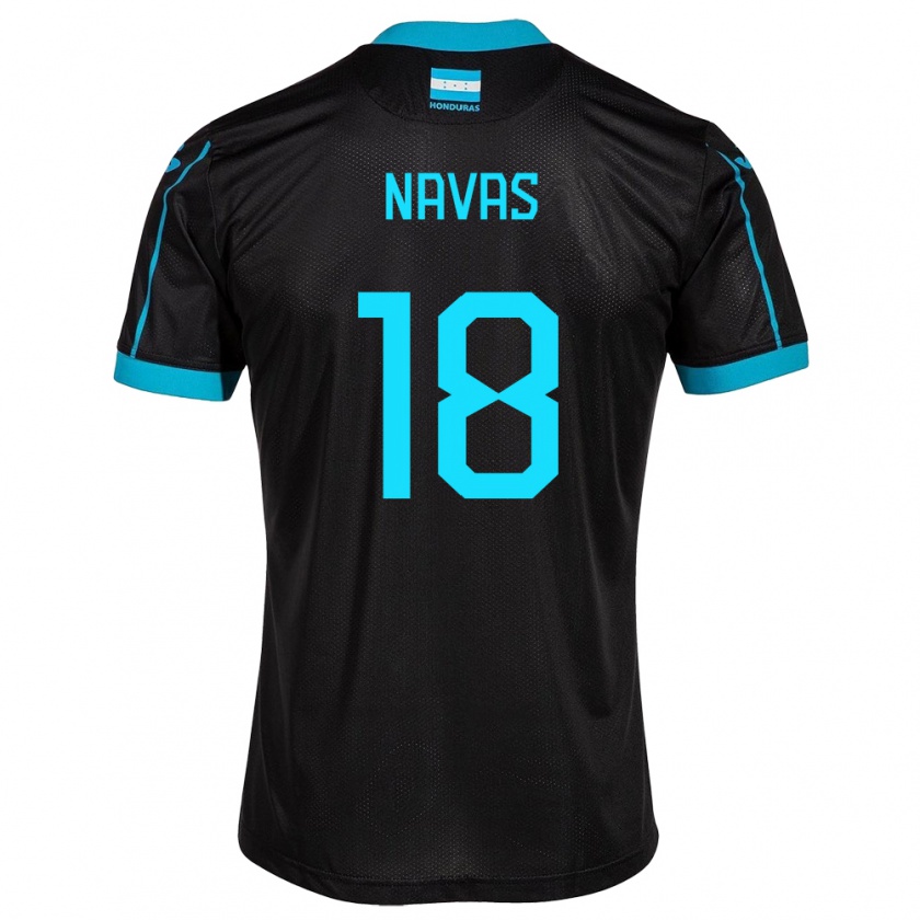 Kandiny Donna Maglia Honduras Johan Navas #18 Nero Kit Gara Away 24-26 Maglietta