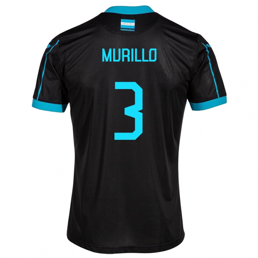 Kandiny Donna Maglia Honduras Bárbara Murillo #3 Nero Kit Gara Away 24-26 Maglietta