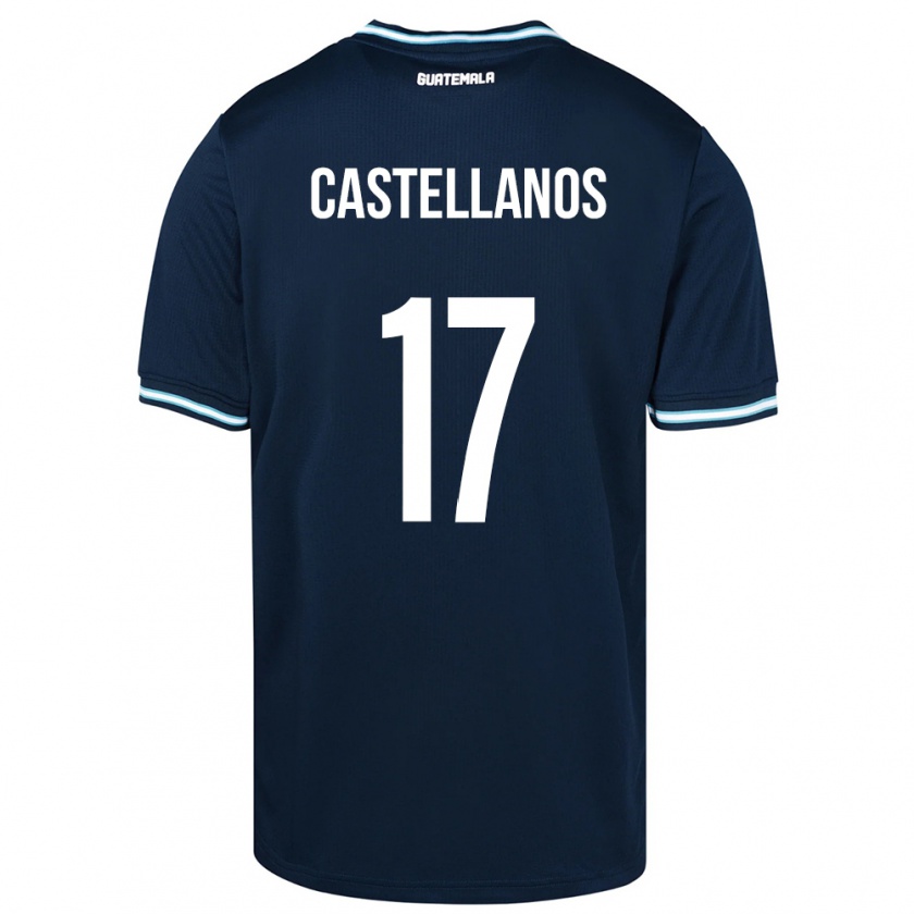 Kandiny Damen Guatemala Óscar Castellanos #17 Blau Auswärtstrikot Trikot 24-26 T-Shirt Österreich