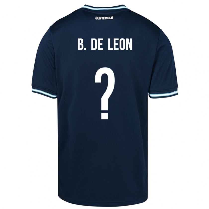 Kandiny Dames Guatemala Brandon De Leon #0 Blauw Uitshirt Uittenue 24-26 T-Shirt