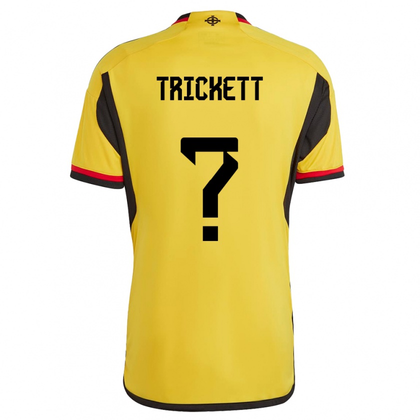 Kandiny Dames Noord-Ierland Lewis Trickett #0 Wit Uitshirt Uittenue 24-26 T-Shirt België