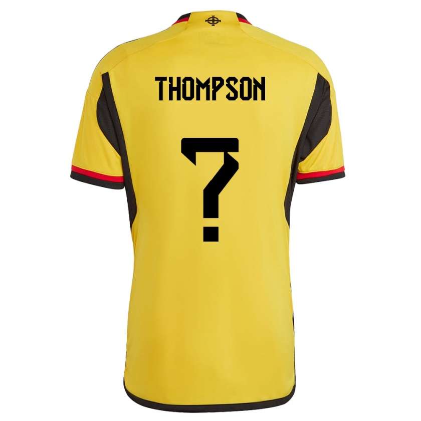 Kandiny Damen Nordirland Kalum Thompson #0 Weiß Auswärtstrikot Trikot 24-26 T-Shirt Österreich