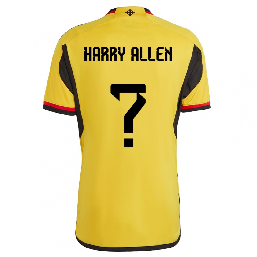 Kandiny Damen Nordirland Harry Allen #0 Weiß Auswärtstrikot Trikot 24-26 T-Shirt Österreich