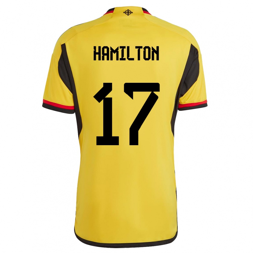 Kandiny Dames Noord-Ierland Caragh Hamilton #17 Wit Uitshirt Uittenue 24-26 T-Shirt België