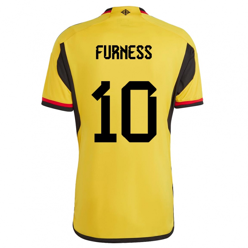 Kandiny Damen Nordirland Rachel Furness #10 Weiß Auswärtstrikot Trikot 24-26 T-Shirt Österreich