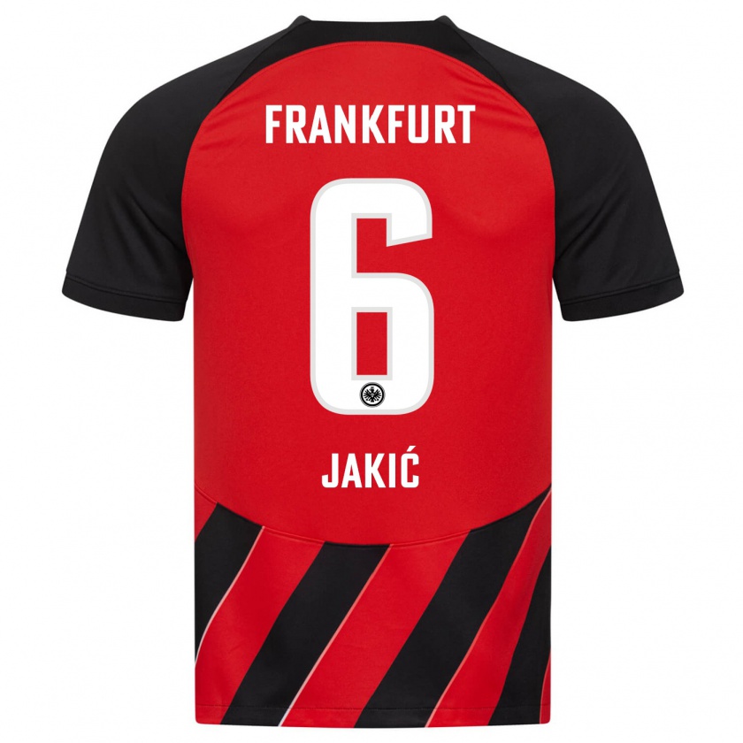 Kandiny Kinderen Kristijan Jakic #6 Rood Zwart Thuisshirt Thuistenue 2023/24 T-Shirt België