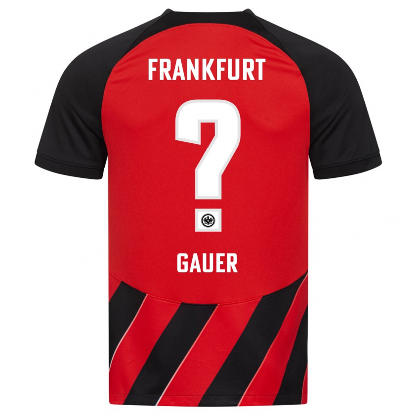 Kandiny Kinder Luke Gauer #0 Rot Schwarz Heimtrikot Trikot 2023/24 T-Shirt Österreich