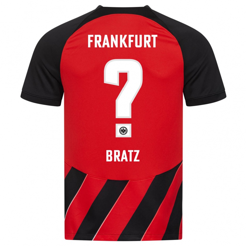 Kandiny Bambino Maglia Julian Brätz #0 Rosso Nero Kit Gara Home 2023/24 Maglietta