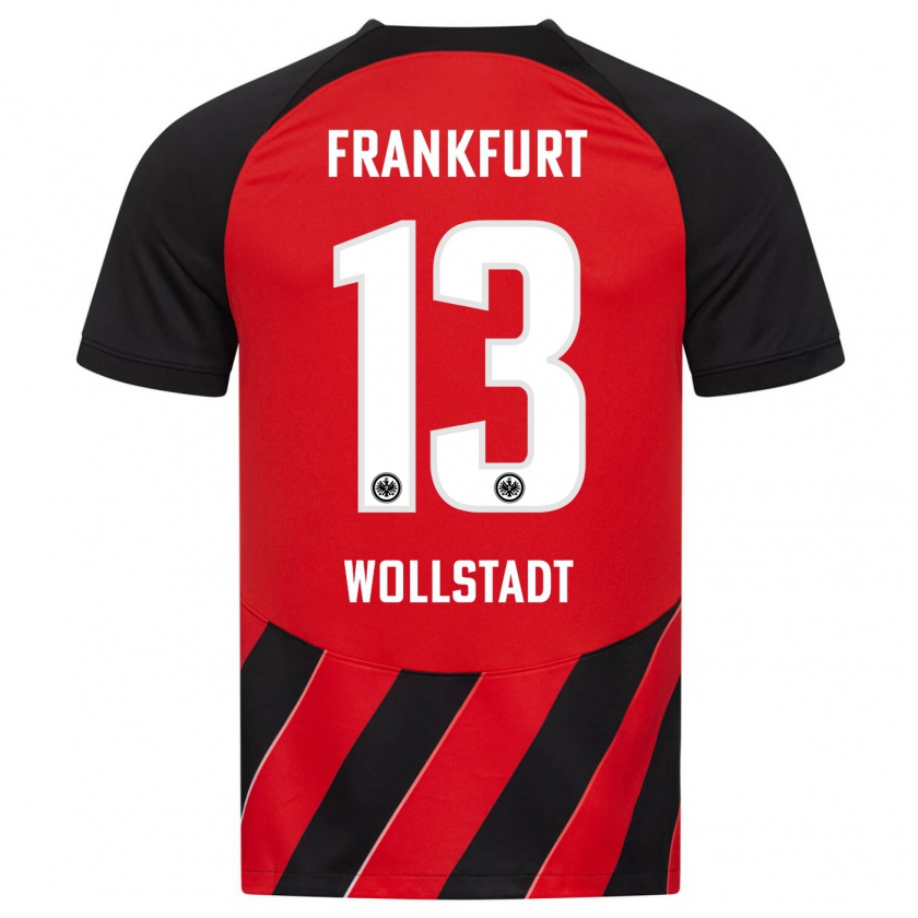 Kandiny Bambino Maglia Fabio Wollstadt #13 Rosso Nero Kit Gara Home 2023/24 Maglietta