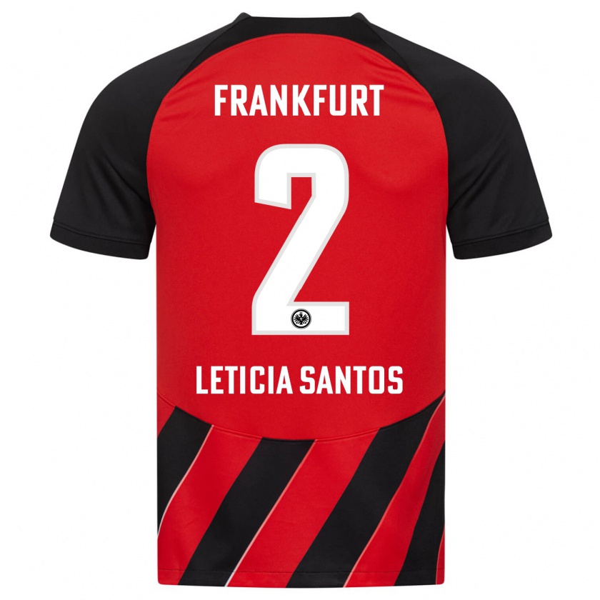 Kandiny Niño Camiseta Letícia Santos De Oliveira #2 Negro Rojo 1ª Equipación 2023/24 La Camisa México