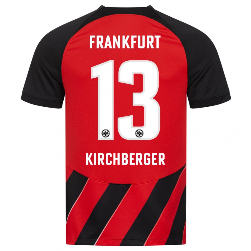 Kandiny Niño Camiseta Virginia Kirchberger #13 Negro Rojo 1ª Equipación 2023/24 La Camisa México