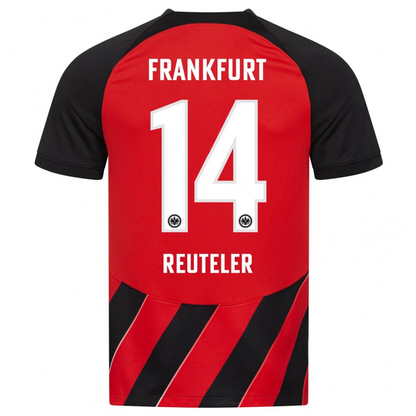 Kandiny Kinder Geraldine Reuteler #14 Rot Schwarz Heimtrikot Trikot 2023/24 T-Shirt Österreich