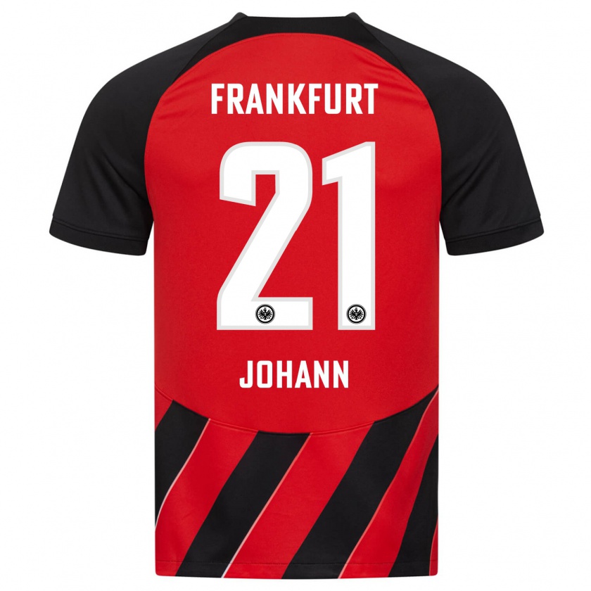 Kandiny Bambino Maglia Hannah Johann #21 Rosso Nero Kit Gara Home 2023/24 Maglietta