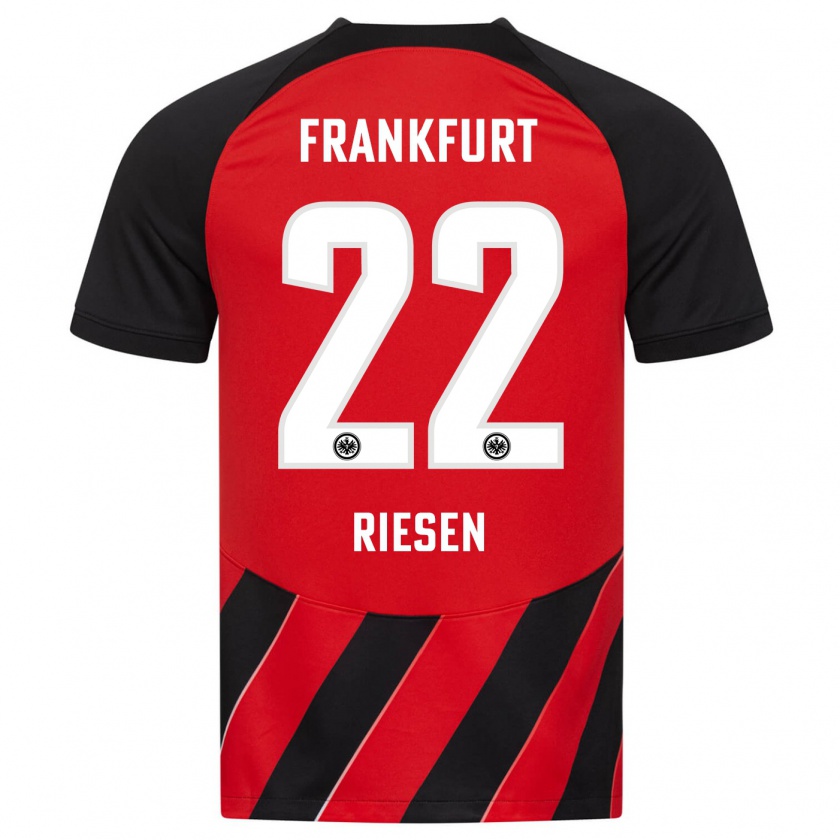 Kandiny Kinder Nadine Riesen #22 Rot Schwarz Heimtrikot Trikot 2023/24 T-Shirt Österreich