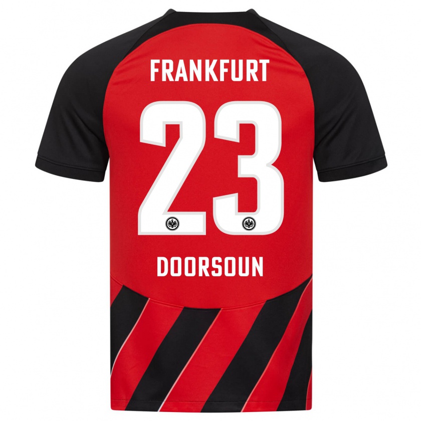 Kandiny Kinder Sara Doorsoun-Khajeh #23 Rot Schwarz Heimtrikot Trikot 2023/24 T-Shirt Österreich