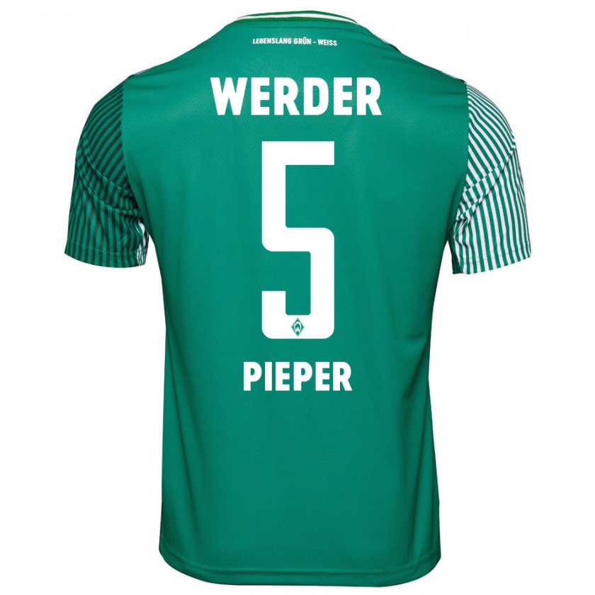 Kandiny Bambino Maglia Amos Pieper #5 Verde Kit Gara Home 2023/24 Maglietta