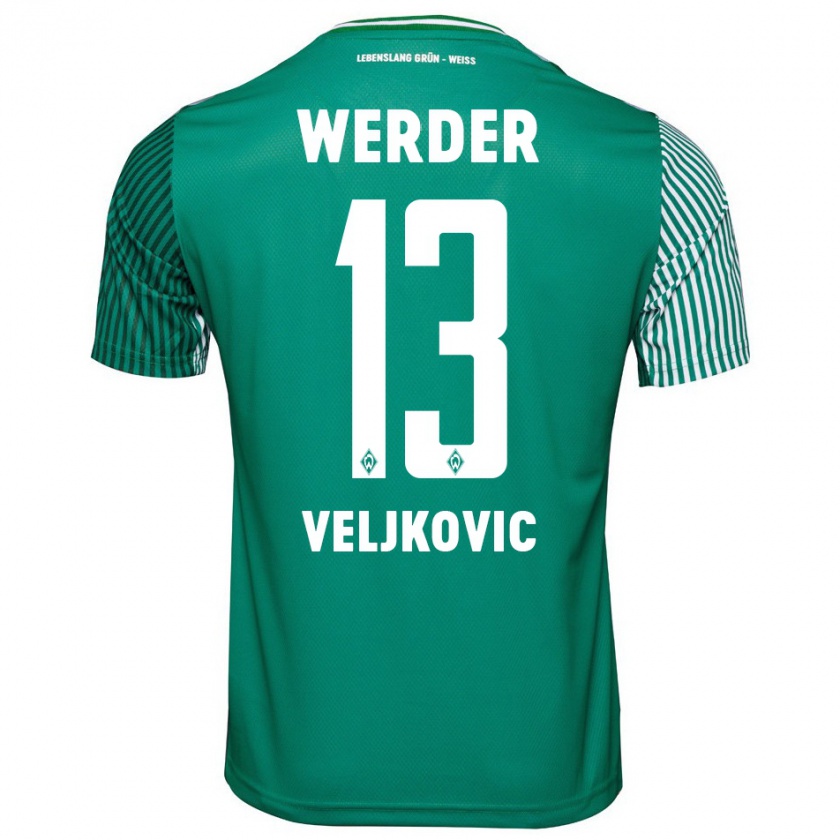 Kandiny Bambino Maglia Milos Veljkovic #13 Verde Kit Gara Home 2023/24 Maglietta