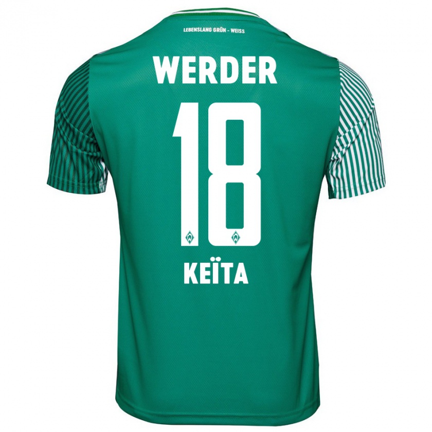 Kandiny Kinderen Naby Keïta #18 Groente Thuisshirt Thuistenue 2023/24 T-Shirt België