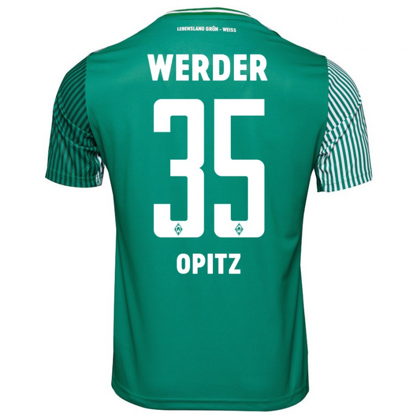 Kandiny Bambino Maglia Leon Opitz #35 Verde Kit Gara Home 2023/24 Maglietta