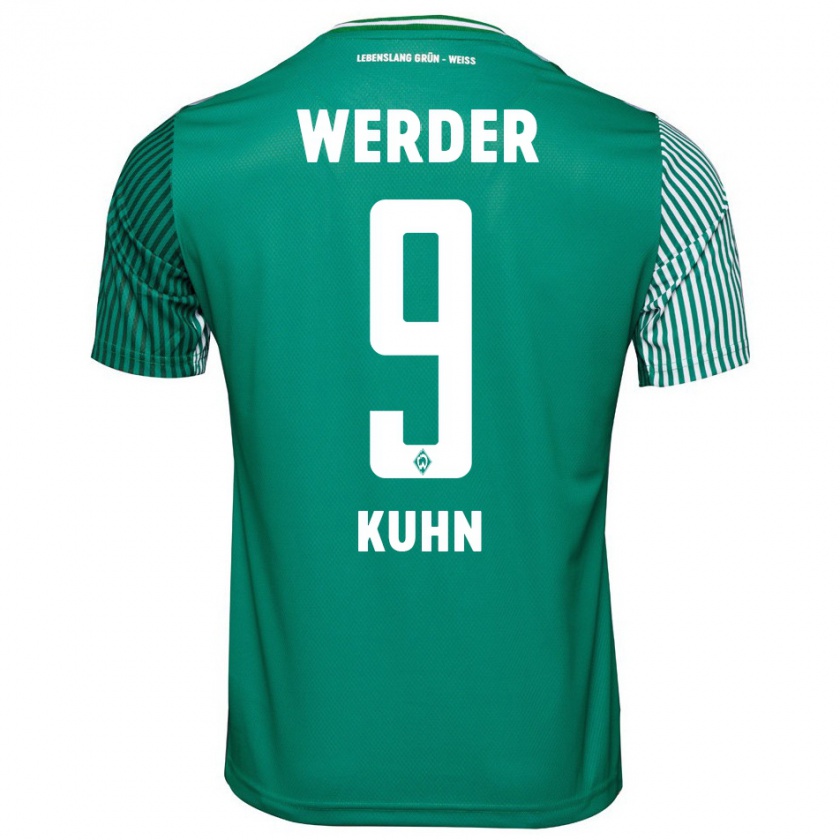 Kandiny Bambino Maglia Philipp Kühn #9 Verde Kit Gara Home 2023/24 Maglietta