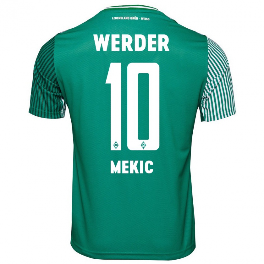 Kandiny Bambino Maglia Elmin Mekic #10 Verde Kit Gara Home 2023/24 Maglietta