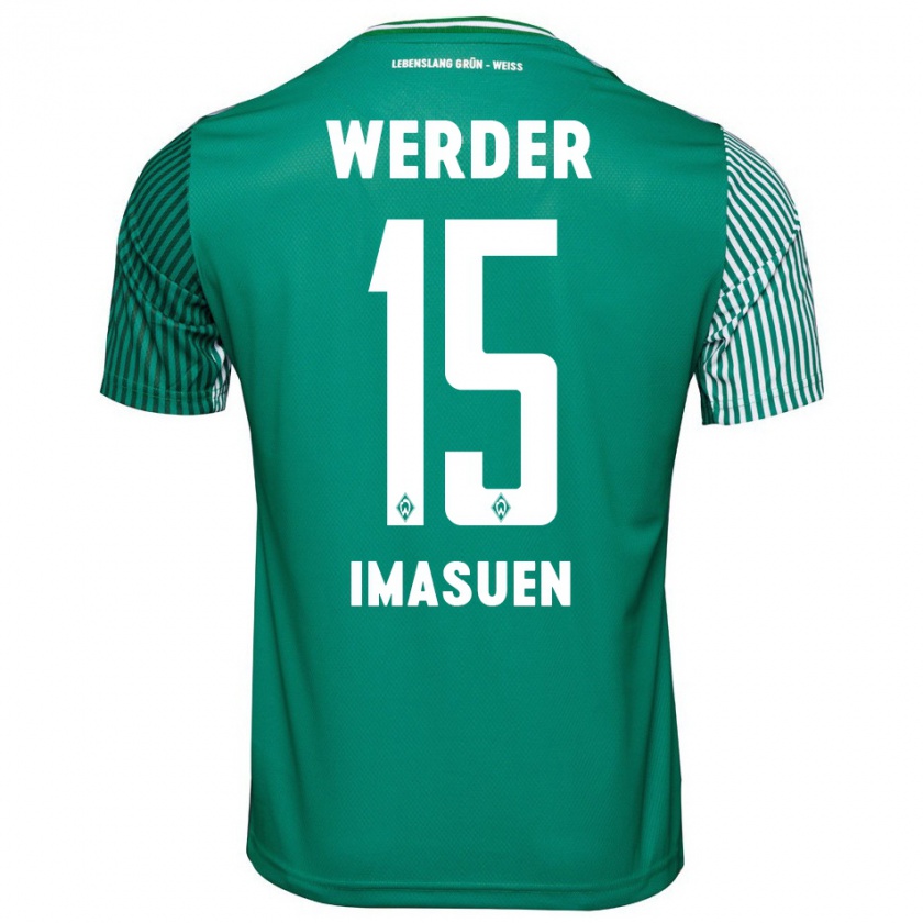 Kandiny Bambino Maglia Joel Imasuen #15 Verde Kit Gara Home 2023/24 Maglietta