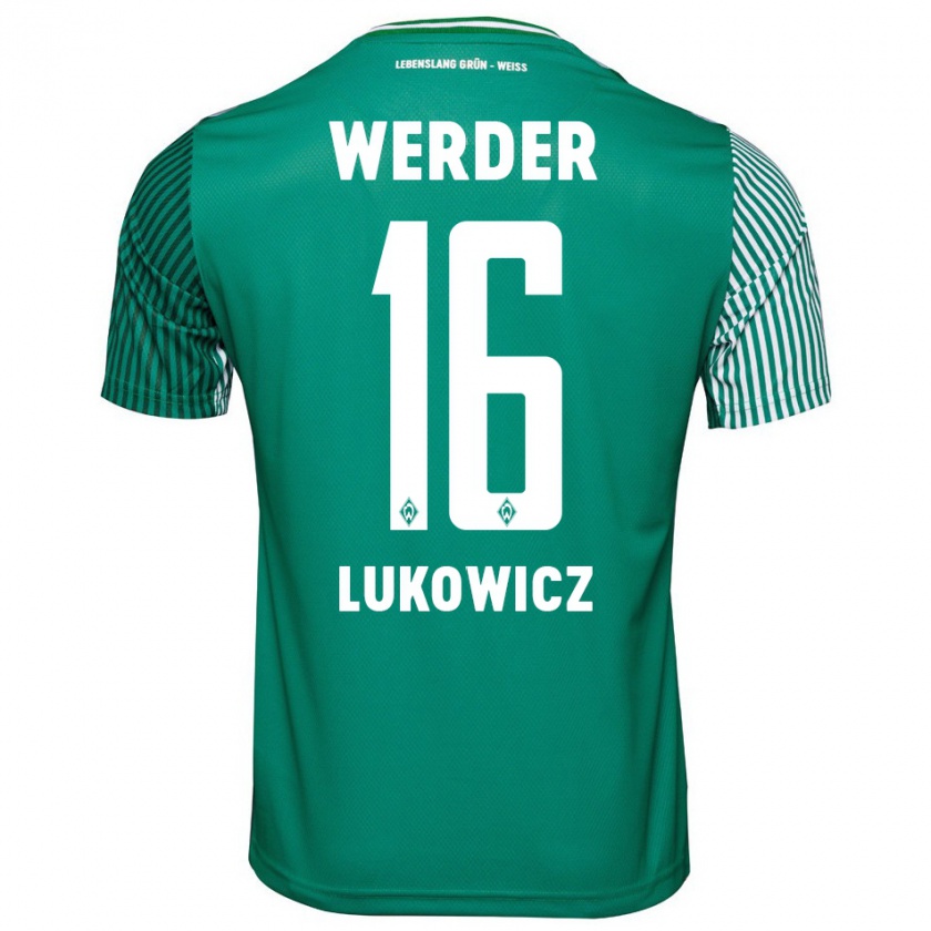 Kandiny Kinder Maik Lukowicz #16 Grün Heimtrikot Trikot 2023/24 T-Shirt Österreich