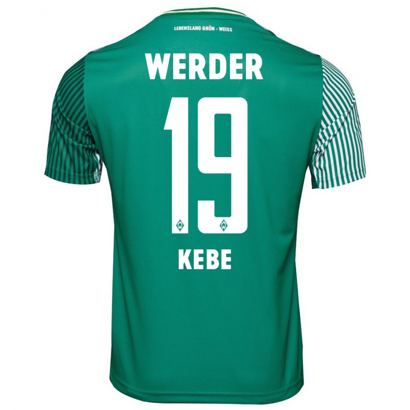 Kandiny Bambino Maglia David Kébé #19 Verde Kit Gara Home 2023/24 Maglietta